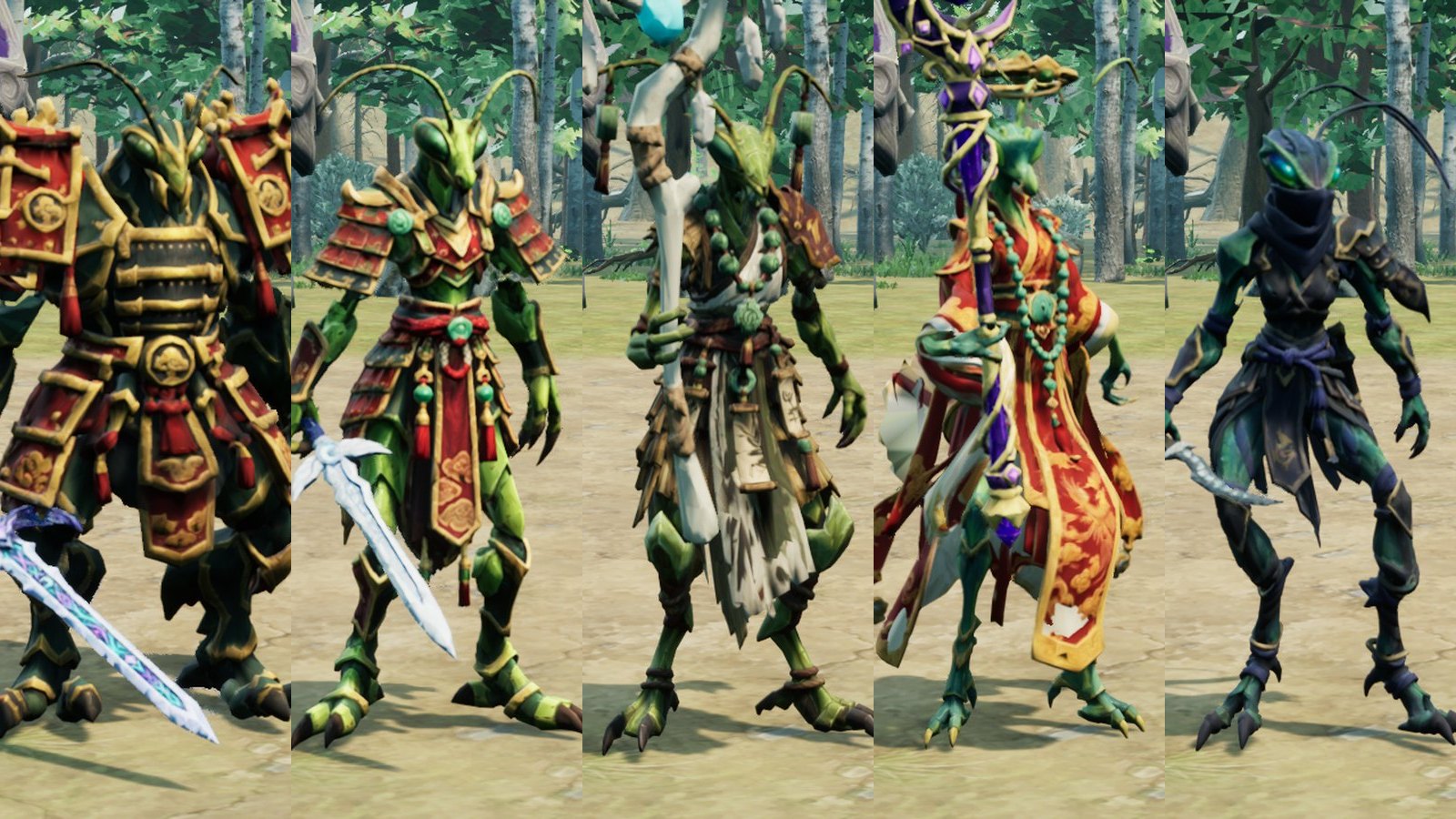 Las mantis, raza de pago de la facción élfica